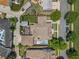 An aerial view showcases a home with a backyard oasis, complemented by lush landscaping at 6815 Berkley Rd, Cumming, GA 30040