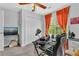 Bedroom/office view with desk, window, and TV at 3358 North Ct, Ellenwood, GA 30294