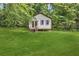 Outdoor shed with an open backyard and green grass, offering extra storage at 3358 North Ct, Ellenwood, GA 30294