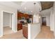 Open kitchen layout featuring granite countertops, stainless steel appliances, and a breakfast bar at 855 Peachtree Ne St # 3205, Atlanta, GA 30308