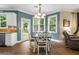 Cozy breakfast nook featuring a table and chairs with plenty of natural light at 1839 Tranquil Field Nw Dr, Acworth, GA 30102