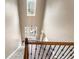 Bright foyer with high ceilings, chandelier, staircase, and a view of the front door at 1839 Tranquil Field Nw Dr, Acworth, GA 30102