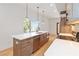 Modern kitchen features an island with quartz countertop and stainless steel appliances at 367 Parkway Ne Dr # 6, Atlanta, GA 30312