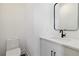 Contemporary powder room with modern sink, fixtures and toilet at 367 Parkway Ne Dr # 9, Atlanta, GA 30312