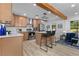 Modern kitchen with stainless steel appliances, stylish countertops, and a functional island with bar seating at 2014 Fence Rd, Dacula, GA 30019