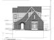 Detailed front elevation showcases brick veneer, soldier course, and arched doorway, accentuating the home's classic design at 206 Mead Rd, Decatur, GA 30030