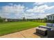 Beautiful backyard with large lawn and nice seating area at 5025 Bryce Ln, Cumming, GA 30040