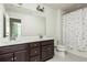 Bathroom features double sink vanity with plenty of storage at 5025 Bryce Ln, Cumming, GA 30040