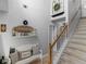Inviting entryway features a staircase and decorative elements creating a warm and welcoming atmosphere with stylish decor at 710 Freeman Dr, Covington, GA 30016
