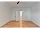 Bedroom with hardwood floors, ceiling fan, and closet at 1285 Cedar Brook Dr, Lawrenceville, GA 30043