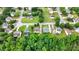 Aerial view featuring a neighborhood with well-maintained homes and green lawns at 7434 Chads Cir, Jonesboro, GA 30236