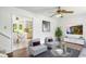 Comfortable living room open to kitchen, with modern decor, seating, and bright ambiance at 320 Edna Dr, Stockbridge, GA 30281