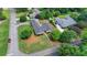 Aerial view of the home in a mature neighborhood close to town at 3467 Clubland Dr, Marietta, GA 30068