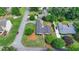 Aerial view of the home in a mature neighborhood close to town at 3467 Clubland Dr, Marietta, GA 30068
