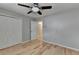 Bedroom with hardwood floors and an open doorway at 3467 Clubland Dr, Marietta, GA 30068