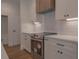 Bright and modern kitchen with stainless steel oven, modern countertop and white cabinets at 3007 Holly St, Canton, GA 30115
