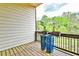 Relaxing outdoor patio space with scenic view of the surrounding trees and landscape at 1122 Provence Ln, Decatur, GA 30033