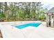 Backyard swimming pool surrounded by lush greenery at 1122 Provence Ln, Decatur, GA 30033