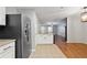 Kitchen featuring stainless steel appliances and an open view into the living area at 1823 Devon Dr # 1823, Atlanta, GA 30311