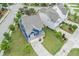 Aerial view of landscaped yard, home, and street, in an established neighborhood at 1946 Jeffery Nw Rd, Atlanta, GA 30318