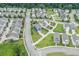 An aerial view showcases a residential neighborhood with well-maintained homes, green lawns, and tree-lined streets at 1946 Jeffery Nw Rd, Atlanta, GA 30318