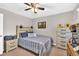 Comfortable bedroom featuring a ceiling fan, neutral walls and carpet at 361 Sarah Ln, Lawrenceville, GA 30046