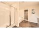 Beautiful bathroom featuring a glass-enclosed shower and separate soaking tub for ultimate comfort at 3070 Fareed St, Douglasville, GA 30135