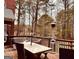 Spacious back deck with outdoor seating, dining table, and heater at 1090 Crown River Pkwy, Mcdonough, GA 30252