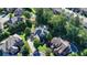 Aerial view of a large house with an in-ground pool and a large well manicured lawn at 2996 Walkin Horse Trl, Buford, GA 30519