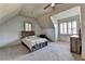 Bedroom featuring light gray carpet, a ceiling fan, and natural light at 2996 Walkin Horse Trl, Buford, GA 30519