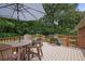 Outdoor deck featuring a dining table, chairs, and potted plants, offering a relaxing space at 388 Talcott Nw Cir, Marietta, GA 30064
