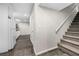 Basement with stairs and kitchenette including fridge, range, microwave and lots of space at 1985 Thomasville Se Dr, Atlanta, GA 30315