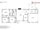 Detailed floor plan showcasing the layout with the kitchen, living room, bedrooms, and garage at 200 Compton Ct, Mcdonough, GA 30252