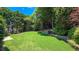 Well-maintained backyard with lush greenery and mature trees, offering privacy at 4541 Meadow Club Dr, Suwanee, GA 30024