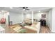 Finished basement area with laminate flooring and a recreational space at 4541 Meadow Club Dr, Suwanee, GA 30024
