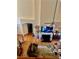 Overhead view of the living room featuring a fireplace, hardwood floors, and comfortable seating at 5430 Lemoyne Sw Dr, Atlanta, GA 30331