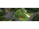 Aerial view of property boundaries with wooded surroundings at 134 Waterloch Ct, Lawrenceville, GA 30043