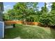 Backyard with lush lawn, privacy fence, and mature trees at 2261 Seatton Ct, Marietta, GA 30062