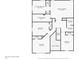 Detailed layout showcasing second floor dimensions, including bedrooms, closets, and bathrooms at 2261 Seatton Ct, Marietta, GA 30062