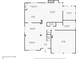 Detailed layout showcasing first floor dimensions, including kitchen, living room, and garage at 2261 Seatton Ct, Marietta, GA 30062