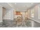 Living room featuring recessed lighting, built-in shelving, and a brick bar area at 6610 Major Dr, Cumming, GA 30040