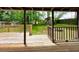 View of the backyard from covered patio, revealing the exterior landscape at 942 Batesville Rd, Canton, GA 30115