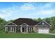 Charming single-story home with a brick facade, attached two-car garage, and beautifully manicured front lawn at 366 Charles Ridge #53, Dallas, GA 30157