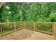New wooden deck overlooking backyard at 1638 River Trce, Auburn, GA 30011