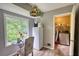 Eat in kitchen area with access to laundry room and backyard views at 1638 River Trce, Auburn, GA 30011