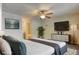 Virtually staged main bedroom featuring a spacious layout, modern decor, and ample natural light at 1638 River Trce, Auburn, GA 30011