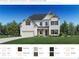 Charming two-story home with a brick and siding exterior, attached garage, and well-manicured lawn at 2002 Freestone Way, Marietta, GA 30064