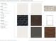 Exterior selections featuring siding, brick, roofing, and window options for customizing the home's facade at 2002 Freestone Way, Marietta, GA 30064