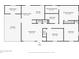 Floor plan showing the layout of rooms in the house at 7577 Haley Dr, Jonesboro, GA 30236