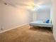 Neutral toned bedroom with carpet at 5293 Sandy Shoals Ln, Stone Mountain, GA 30087
